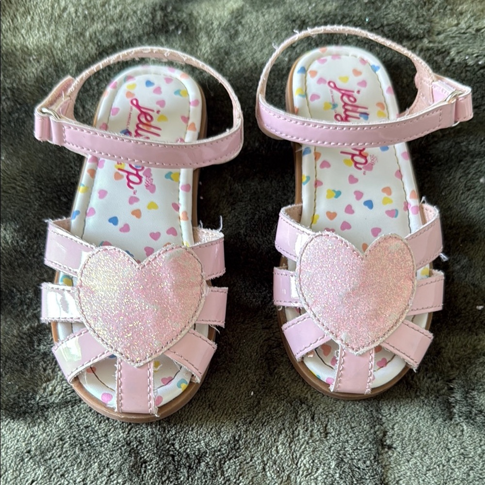 Jellypop Pink Sandals with Secure Ankle Strap